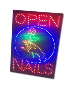 Nail Salon Billboard Led Neon Sign - Open Nail 40X60Cm